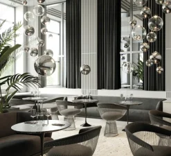 Suspension*Lodes Suspension, Random solo 18 sans rosace, , LED, dim, 3000K, 160 lm, Ø18cm, H18,7cm - transparent