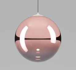Suspension*Lodes Suspension, Random solo cluster 5 pièces avec rosace, , LED, dim, 2700K, 450 lm, Ø38cm, H130cm - rose, transparent