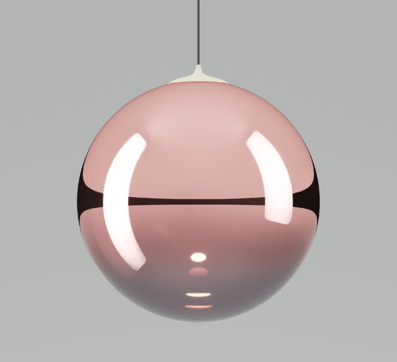 Suspension*Lodes Suspension, Random solo cluster 5 pièces avec rosace, , LED, dim, 2700K, 450 lm, Ø38cm, H130cm - rose, transparent