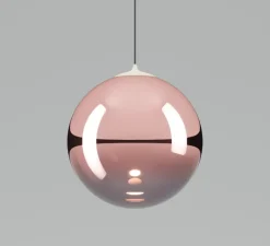 Suspension*Lodes Suspension, Random solo cluster 5 pièces avec rosace, , LED, dim, 2700K, 450 lm, Ø38cm, H130cm - rose, transparent