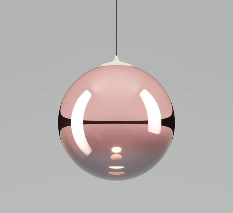 Suspension*Lodes Suspension, Random solo cluster 5 pièces avec rosace, , LED, dim, 2700K, 450 lm, Ø38cm, H130cm - rose, transparent