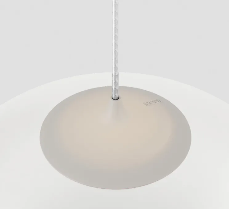 Suspension, Random solo 12sans rosace, blanc givré, LED, dim, 3000K, 160 lm, Ø12cm, H12,7cm - Lodes