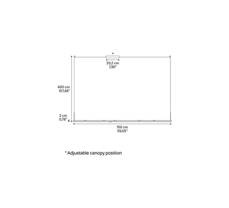 Suspension*Lodes Suspension, Random Stick Long, , LED, dim, 2700K, 2250 lm, L150cm, H2cm - blanc, chrome et cristal, tube blanc