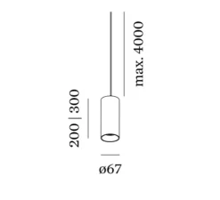 Suspension, Ray 2.0 PAR16, aluminium, Ø6,7cm, H20cm - Wever&Ducré