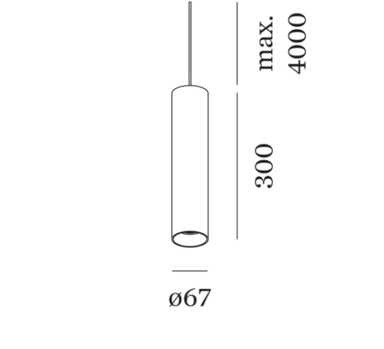 Suspension*Wever&Ducré Suspension, Ray 3.0 sans rosace, , LED, dim, 2700K, 405 lm, Ø6,7cm, H30cm - or