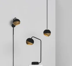 Suspension*Mater Suspension, Ray S, , Ø11,9cm, H11,9cm - bois, chêne, métal, noir