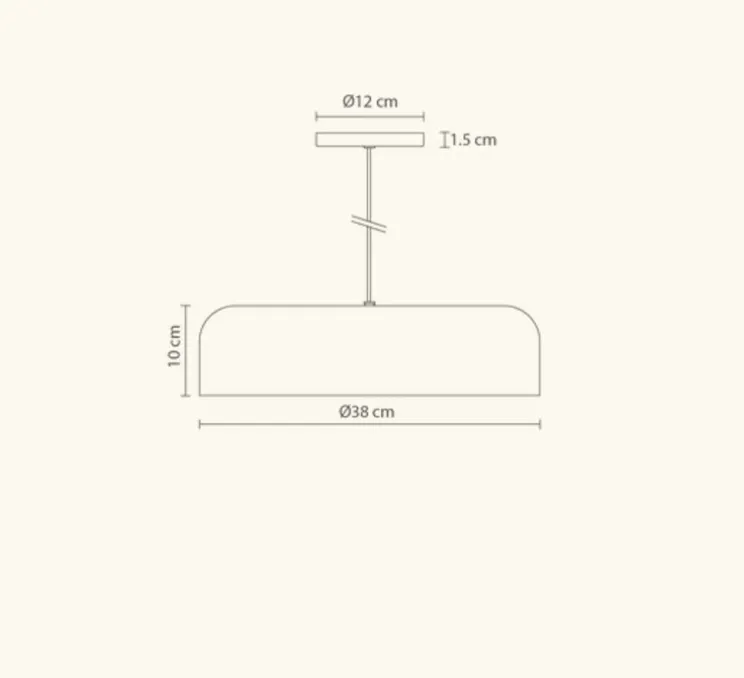 Suspension, Rea, noir mat, Ø38cm, H10cm - Robin