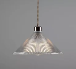 Suspension*Mullan Lighting Suspension, Rebell, , Ø30cm, H19,5cm - transparent, laiton antique