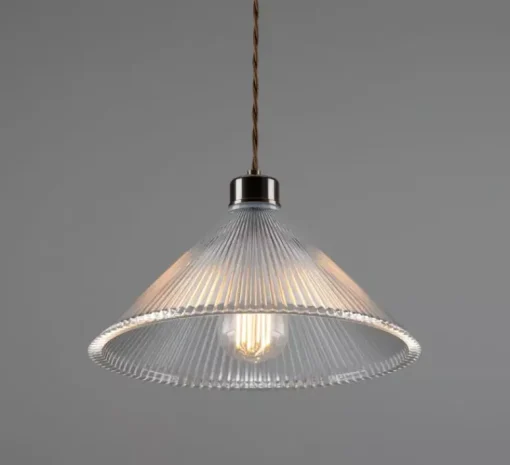Suspension*Mullan Lighting Suspension, Rebell, , Ø30cm, H19,5cm - transparent, laiton antique