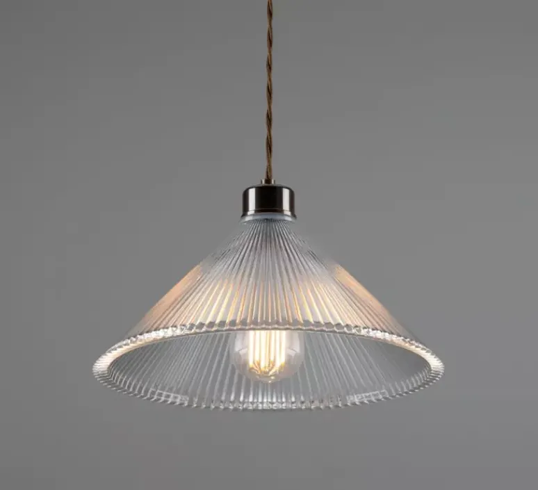 Suspension*Mullan Lighting Suspension, Rebell, , Ø30cm, H19,5cm - transparent, laiton antique