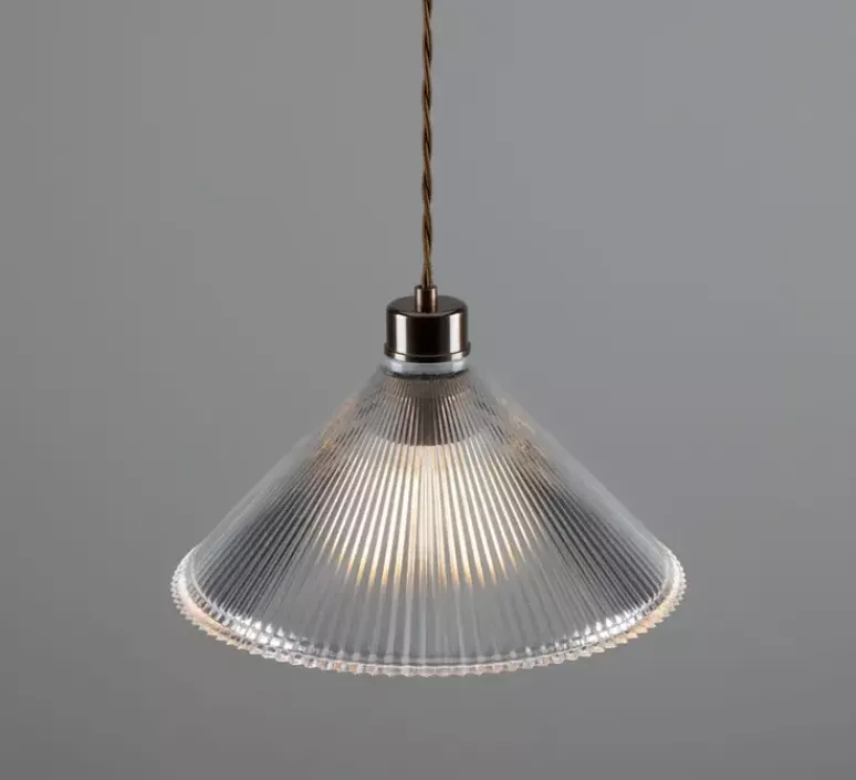 Suspension*Mullan Lighting Suspension, Rebell, , Ø30cm, H19,5cm - transparent, laiton antique