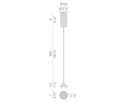 Suspension*Panzeri Suspension, Rendez-vous avec rosace, , LED, 2700K, 103 lm, Ø7cm, H4,2cm - noir