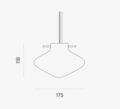 Suspension, Repose 175, blanc & noir, Ø17,5cm, H11,8cm - lyfa