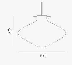 Suspension, Repose 400, blanc & noir, Ø40cm, H27cm - lyfa