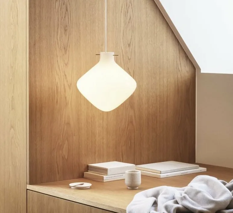 Suspension*Lyfa Suspension, Repose 260, , Ø26cm, H25,2cm - blanc, or