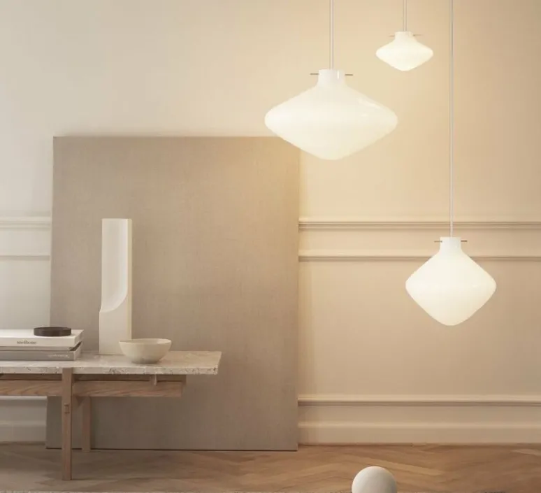 Suspension*Lyfa Suspension, Repose 260, , Ø26cm, H25,2cm - blanc, or