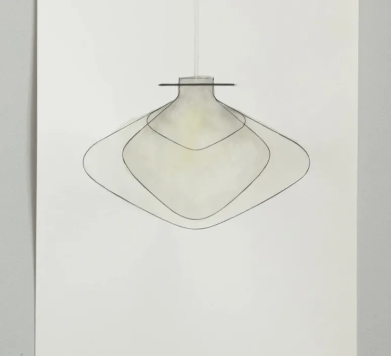 Suspension*Lyfa Suspension, Repose 260, , Ø26cm, H25,2cm - blanc, or