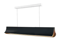 Suspension, Respiro 1200, noir, 2700K, 3400lm, L120cm, H15cm - DCW éditions