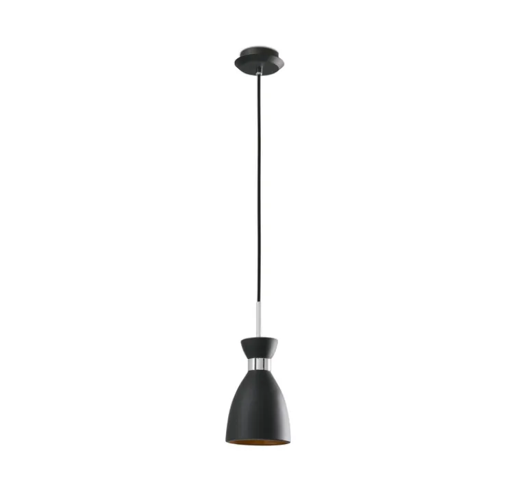 Suspension*Faro Suspension, Retro, , H12cm - noir et or