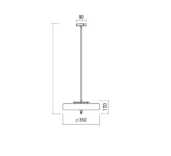 Suspension*Bert frank Suspension, Revolve, , LED, Ø35cm, H40cm - noir