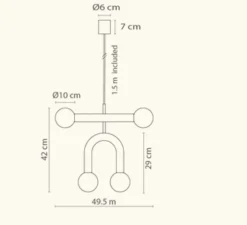 Suspension*Robin Suspension, Rigoberta duo super curved, , L49,5cm, H42cm - noir mat