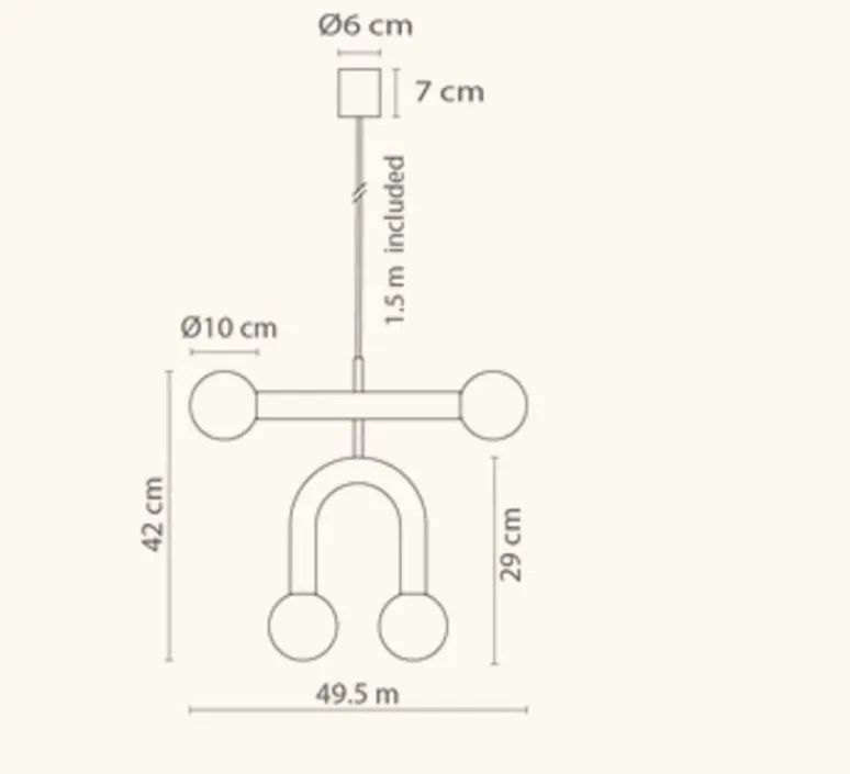 Suspension*Robin Suspension, Rigoberta duo super curved, , L49,5cm, H42cm - noir mat