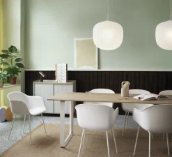 Suspension, Rime, blanc, opalin, Ø45cm, H55,5cm - Muuto