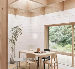 Suspension*Muuto Suspension, Rime, , 2700K, 200lm, Ø18cm, H22cm - gris, opalin