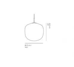 Suspension*Muuto Suspension, Rime, , Ø37cm, H45,5cm - gris, opalin