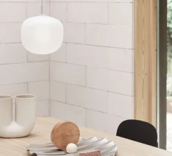 Suspension, Rime, gris, opalin, Ø25cm, H30cm - Muuto