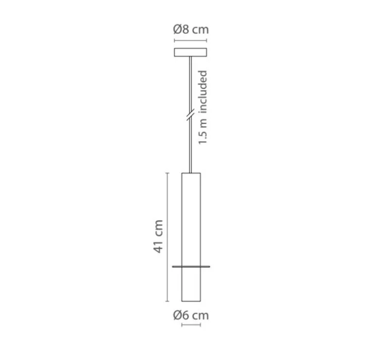 Suspension, Rita, noir mat, disque et base laiton, L6cm, H41cm - Robin