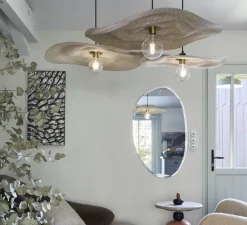 Suspension*Market Set Suspension, Rivage L, lin , Ø78cm, H6cm - naturel