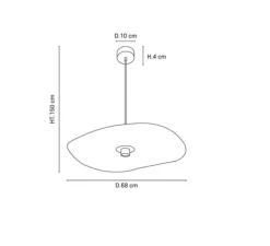 Suspension, Rivage M, naturel, Ø68cm, H6cm - Market Set