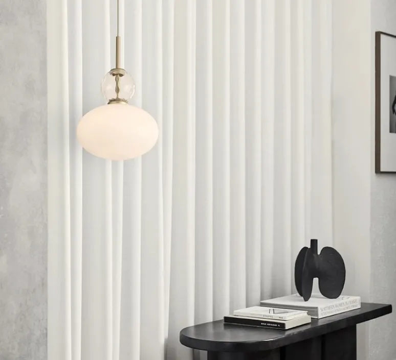 Suspension*Nuura Suspension, Rizzatto 32, , Ø30cm, H45cm - laiton satiné, opal