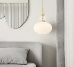 Suspension*Nuura Suspension, Rizzatto 32, , Ø30cm, H45cm - laiton satiné, opal