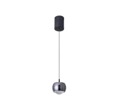 Suspension, Roller, noir & chrome, LED, dim, 3000K, 1000 lm, Ø9,6cm, H7,7cm - Mantra