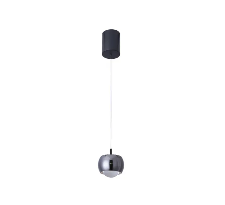 Suspension, Roller, noir & chrome, LED, dim, 3000K, 1000 lm, Ø9,6cm, H7,7cm - Mantra