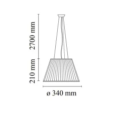 Suspension*Flos Suspension, Romeo Moon 1, , Ø34cm, H21cm - transparent