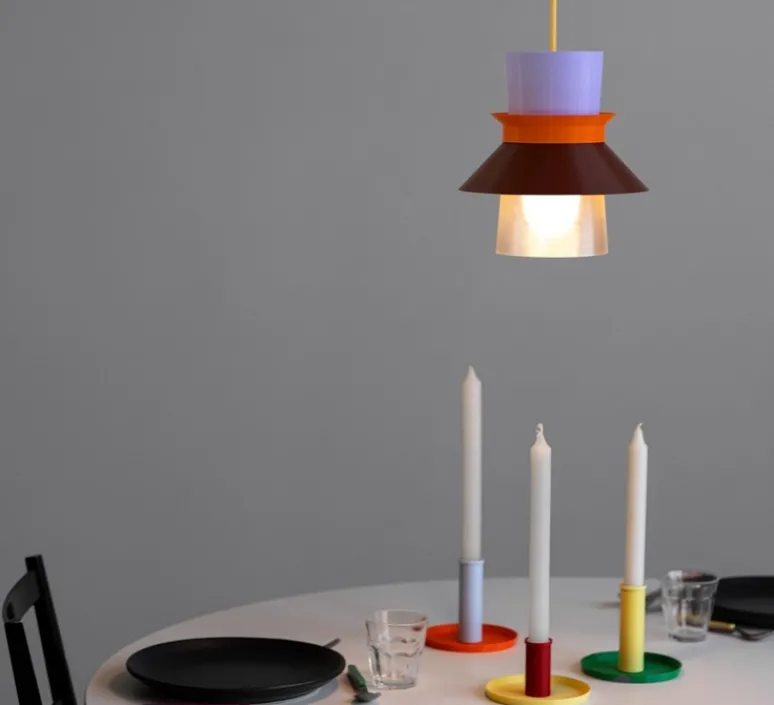 Suspension*Warren & Laetitia Suspension, Romi, , Ø20cm, H22cm - jaune, orange, marron, lila