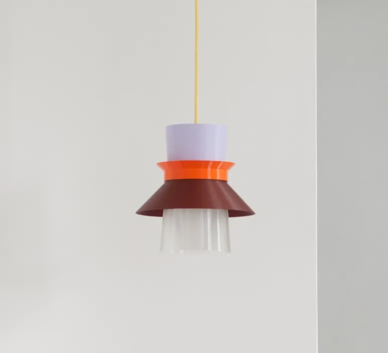 Suspension*Warren & Laetitia Suspension, Romi, , Ø20cm, H22cm - jaune, orange, marron, lila