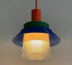 Suspension, Romi, orange, vert, bleu, Ø20cm, H22cm - Warren & Laetitia