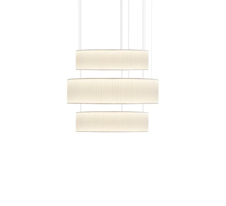 Suspension*Dix heures dix Suspension, Ronde X3, , LED, dim, 2700K, 4101 lm, Ø80cm, H71cm - blanc