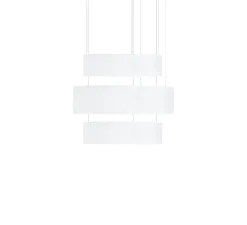 Suspension*Dix heures dix Suspension, Ronde X3, , LED, dim, 2700K, 4101 lm, Ø80cm, H71cm - blanc