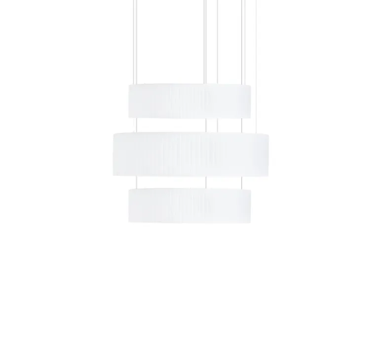Suspension*Dix heures dix Suspension, Ronde X3, , LED, dim, 2700K, 4101 lm, Ø80cm, H71cm - blanc
