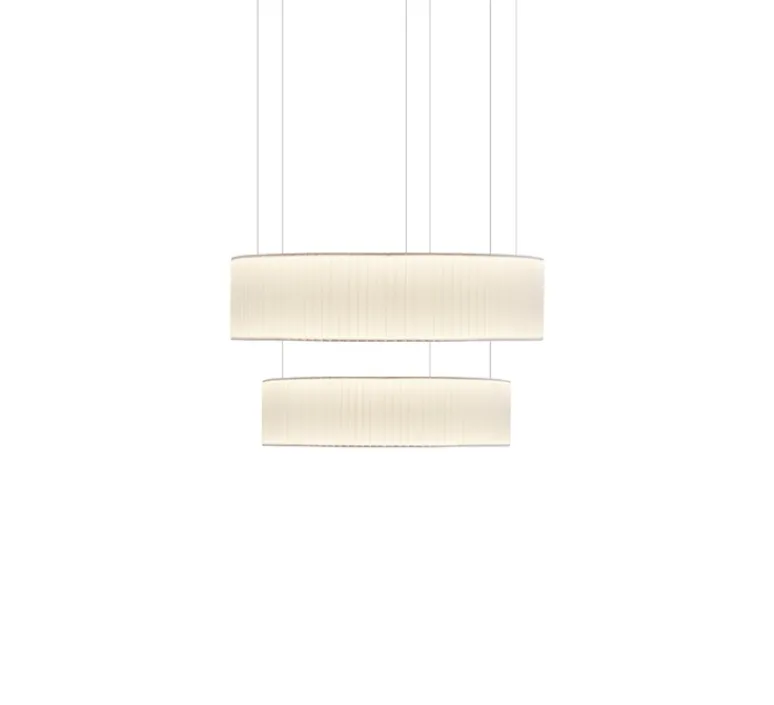 Suspension*Dix heures dix Suspension, Ronde X2, , LED, dim, 2700K, 2858 lm, Ø80cm, H43,5cm - blanc