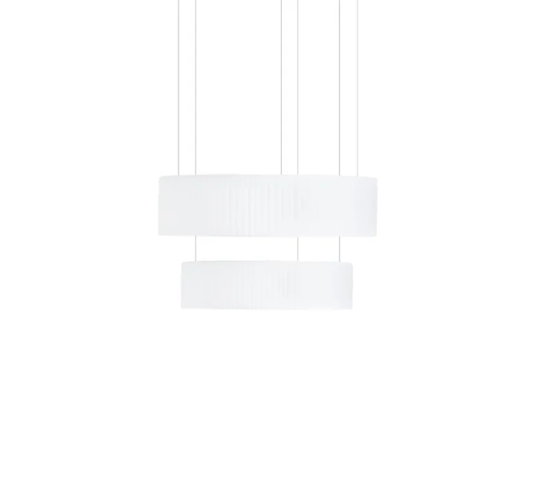 Suspension*Dix heures dix Suspension, Ronde X2, , LED, dim, 2700K, 2858 lm, Ø80cm, H43,5cm - blanc
