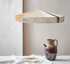 Suspension, Rope, rayures noires, Ø70cm, H15cm - HK Living