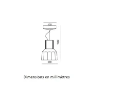 Suspension*Toscot Suspension, Rossi 1091/20, , Ø20cm, H150cm - Blanc