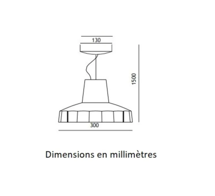 Suspension, Rossi 1091/30, Blanc, melon, Ø30cm, H150cm - Toscot