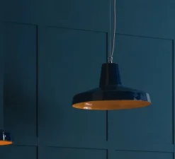 Suspension, Rossi 1091/42, Bleu navy, melon, Ø42cm, H150cm - Toscot